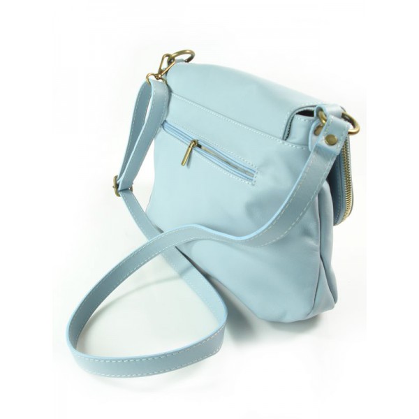 Skórzana listonoszka A5 Vera Pelle chlebak baby blue VP1017BB 5 Skórzana listonoszka A5 Vera Pelle chlebak baby blue VP1017BB - obrazek 5