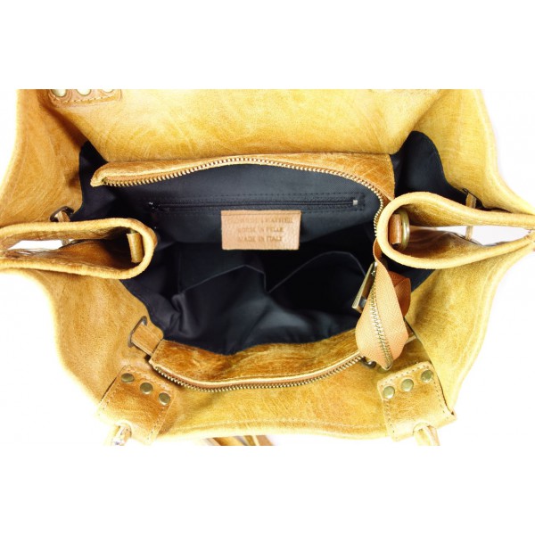 Duża pojemna torba na ramię Shopper Bag camel SB577C 6 Duża pojemna torba na ramię Shopper Bag camel SB577C - obrazek 6