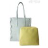 Zamszowa torba Shopper bag ,duży worek, kółka,  Vera Pelle pojemny Szara  WK745G - obrazek 9