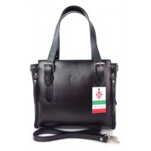 Torebka skórzana VERA PELLE kolor Czarna