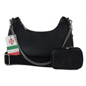 Torebka skórzana VERA PELLE kolor Czarna