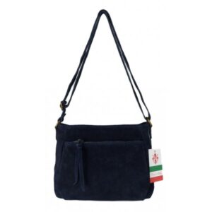 Torebka skórzana VERA PELLE kolor Granatowa