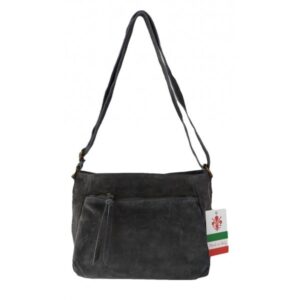 Torebka skórzana VERA PELLE kolor Szara