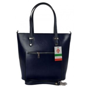 Torebka skórzana VERA PELLE kolor Granatowa