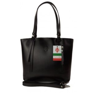 Torebka skórzana VERA PELLE kolor Czarna