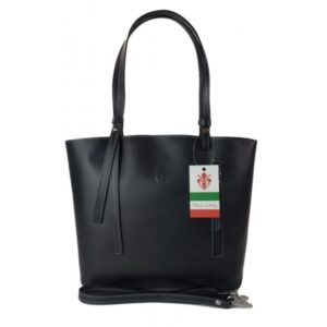 Torebka skórzana VERA PELLE kolor Szara