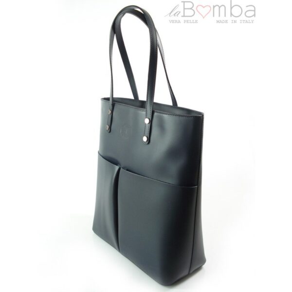 GRANATOWA - SHOPPER BAG WŁOSKA DUŻA TORBA XXL  ZARKA BIELSKO  SB515BS - obrazek 12
