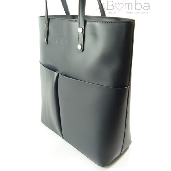 GRANATOWA - SHOPPER BAG WŁOSKA DUŻA TORBA XXL  ZARKA BIELSKO  SB515BS - obrazek 13