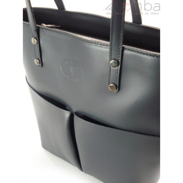 GRANATOWA - SHOPPER BAG WŁOSKA DUŻA TORBA XXL  ZARKA BIELSKO  SB515BS - obrazek 9