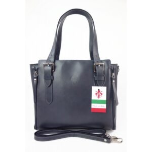 Torebka skórzana VERA PELLE kolor Szara