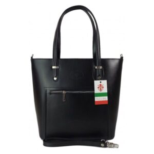 Torebka skórzana VERA PELLE kolor Czarna