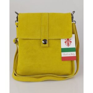 Torebka skórzana VERA PELLE kolor Żółta