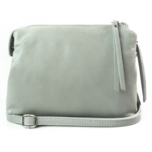 Torebka skórzana VERA PELLE kolor Szara