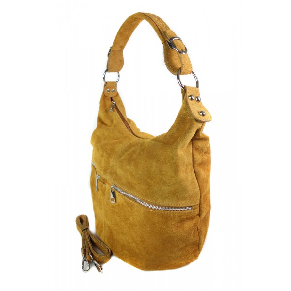 Camelowa torba shopper XL Vera Pelle – worek A4 W345C 1 Camelowa torba shopper XL Camel W345C