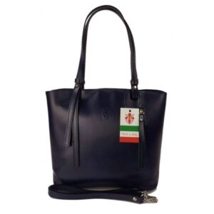 Torebka skórzana VERA PELLE kolor Granatowa