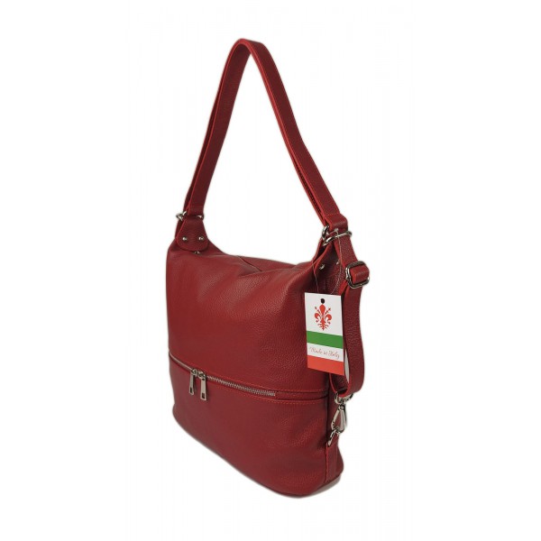 Torebko plecak skórzany bordowy Vera Pelle – STZ34R 2 Torebko plecak skórzany bordowy Vera Pelle – STZ34R - obrazek 2