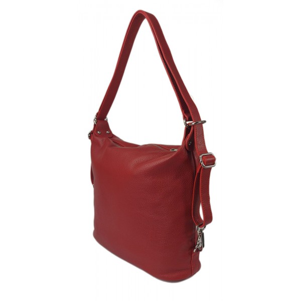 Torebko plecak skórzany bordowy Vera Pelle – STZ34R 4 Torebko plecak skórzany bordowy Vera Pelle – STZ34R - obrazek 4