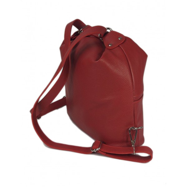 Torebko plecak skórzany bordowy Vera Pelle – STZ34R 6 Torebko plecak skórzany bordowy Vera Pelle – STZ34R - obrazek 6
