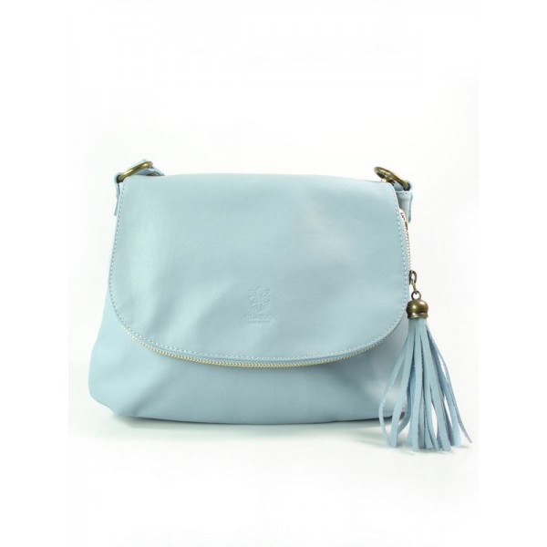 Skórzana listonoszka A5 Vera Pelle chlebak baby blue VP1017BB 1 Skórzana listonoszka A5 VP1017BB