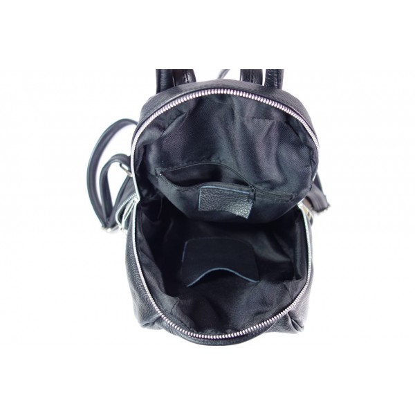 Plecak skórzany damski szary Vera Pelle – VP344G 2 Plecak skórzany damski szary Vera Pelle – VP344G - obrazek 2