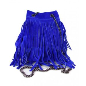 Torebka skórzana VERA PELLE kolor Niebieska