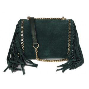 Torebka skórzana VERA PELLE kolor Zielona