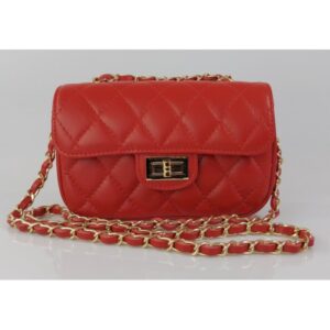 Torebka skórzana VERA PELLE kolor Czerwona