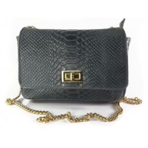 Torebka skórzana VERA PELLE kolor Szara