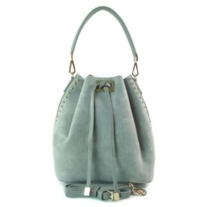 Torebka skórzana VERA PELLE kolor Szara