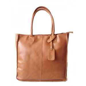 DUŻA SKÓRZANA TOREBKA  NA RAMIĘ  REAL LEATHER WOREK  A4  CAMEL  S4C