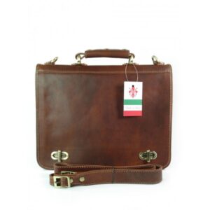 Torebka skórzana VERA PELLE kolor Brązowa