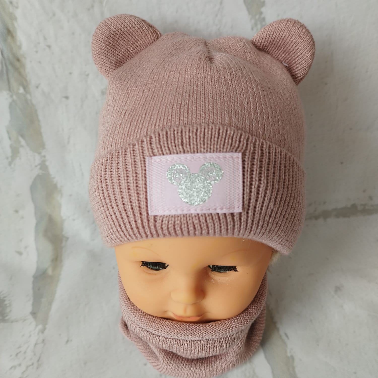 Cudowny komplet dziecięcy 2-4lata róż myszka CDzM-13a 3 Cudowny komplet dziecięcy 2-4lata róż myszka CDzM-13a - obrazek 3