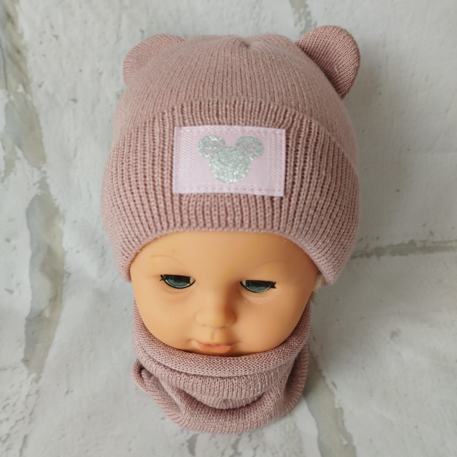 Cudowny komplet dziecięcy 2-4lata róż myszka CDzM-13a 4 Cudowny komplet dziecięcy 2-4lata róż myszka CDzM-13a - obrazek 4