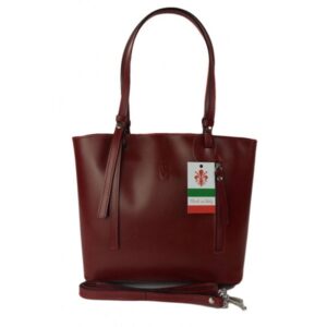 Torebka skórzana VERA PELLE kolor Czerwona