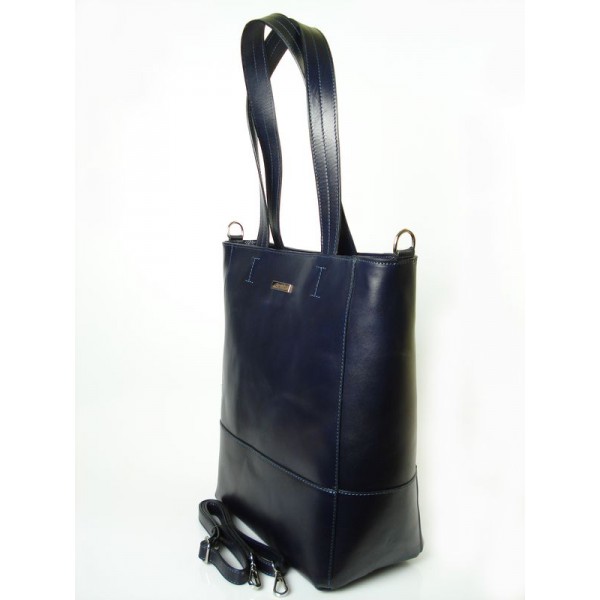 WŁOSKA TOREBKA SHOPPER BAG A4 la BOMBA GRANATOWA SB4010BS 2 WŁOSKA TOREBKA SHOPPER BAG A4 la BOMBA GRANATOWA SB4010BS - obrazek 2