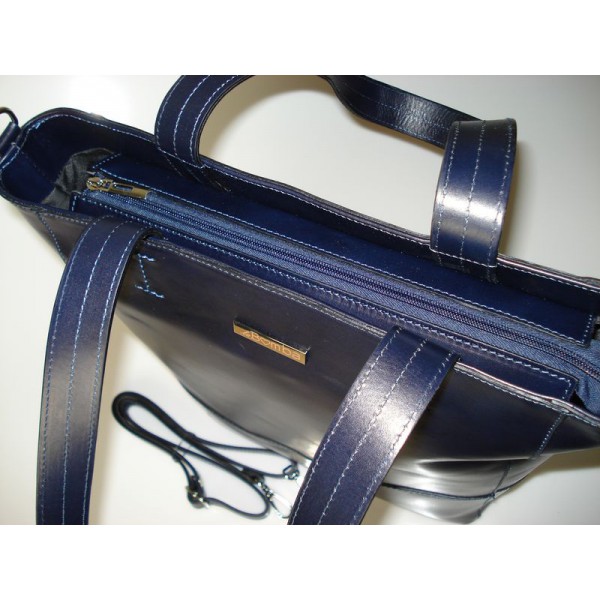 WŁOSKA TOREBKA SHOPPER BAG A4 la BOMBA GRANATOWA SB4010BS 4 WŁOSKA TOREBKA SHOPPER BAG A4 la BOMBA GRANATOWA SB4010BS - obrazek 4