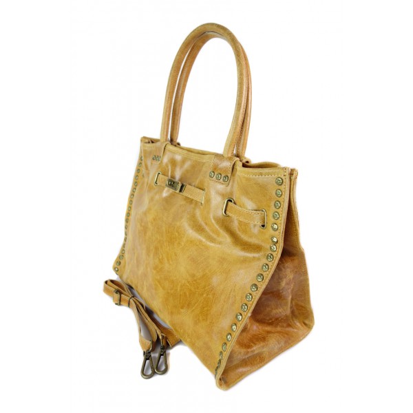Duża pojemna torba na ramię Shopper Bag camel SB577C 2 Duża pojemna torba na ramię Shopper Bag camel SB577C - obrazek 2