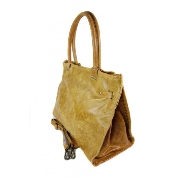 Duża pojemna torba na ramię Shopper Bag camel SB577C 4 Duża pojemna torba na ramię Shopper Bag camel SB577C - obrazek 4