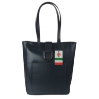 Torebka skórzana VERA PELLE kolor Szara