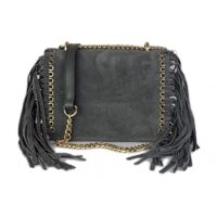 Torebka skórzana VERA PELLE kolor Szara