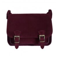 Torebka skórzana VERA PELLE kolor Bordowa