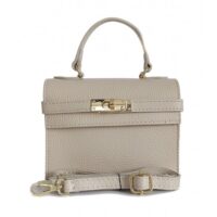 Torebka skórzana VERA PELLE kolor Kremowa