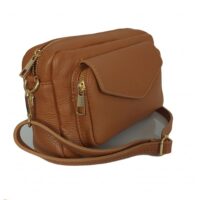 Torebka skórzana VERA PELLE kolor Camel