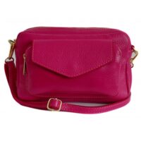 Torebka skórzana VERA PELLE kolor Różowa