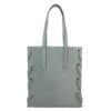 Zamszowa torba Shopper bag ,duży worek, kółka,  Vera Pelle pojemny Szara  WK745G - obrazek 14