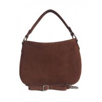 Włoska zamszowa listonoszka ,pojemna, praktyczna Vera Pelle Camel LGS35C