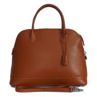 Kultowa Włoska skórzana torebka kuferek do ręki  kłódka A4 Vera Pelle  Camel VPGU14C