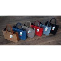 Trzy komory na ramię, duża mieści A4 Włoska skóra zamsz Vera Pelle torba Shopper bag Niebieska VOM33BJ