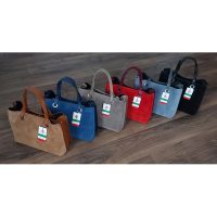 Trzy komory na ramię, duża mieści A4 Włoska skóra zamsz Vera Pelle torba Shopper bag  Czerwona VOM33R