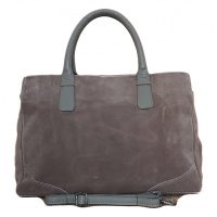 Duża Włoska torba XXL Vera Pelle, skórzany zamszowy kufer pojemny A4 Beż WKXL85T